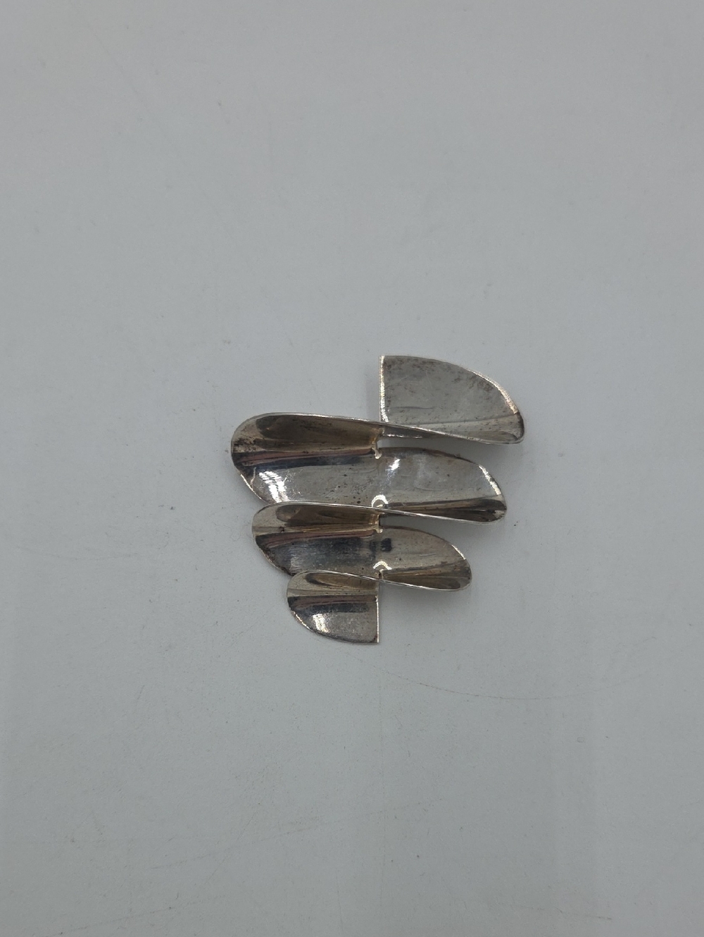 Vintage Laton Taxco Mexico Sterling Silver Modernist Pin Artist